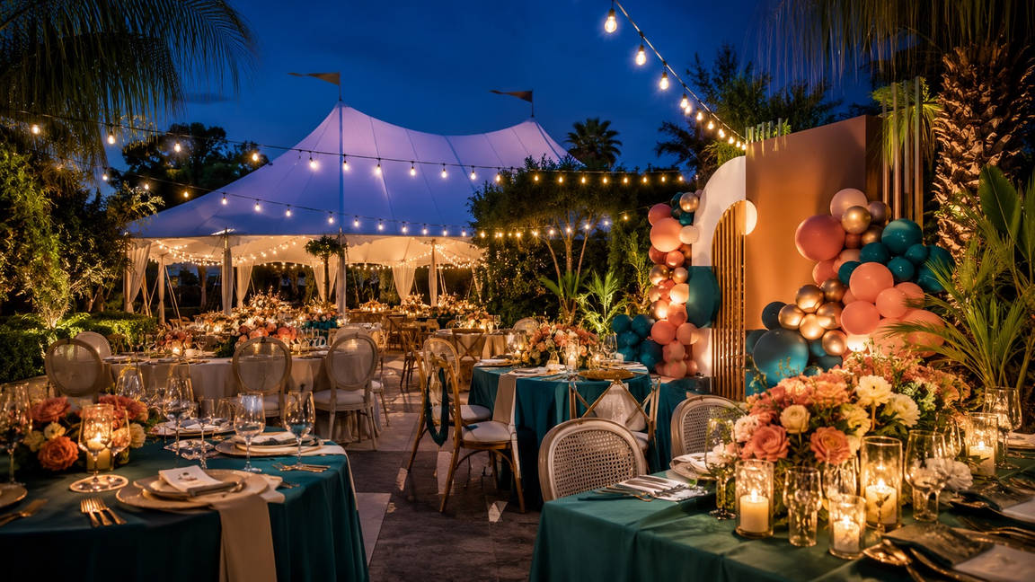 Event styling for wedding in Sugar Land, representative Greater Houston styling inspiration