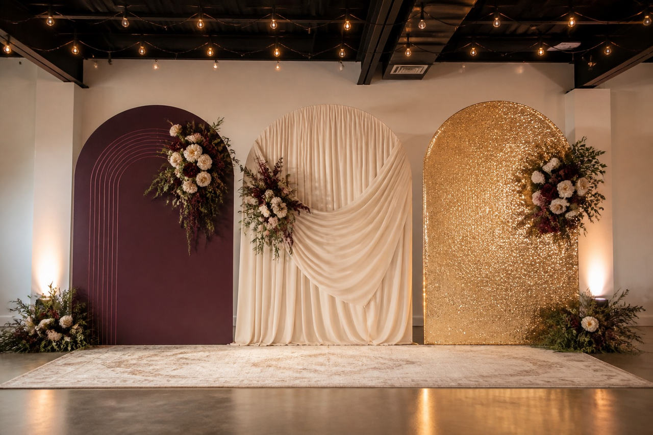 Curved and fabric event backdrop panels for Greater Houston events